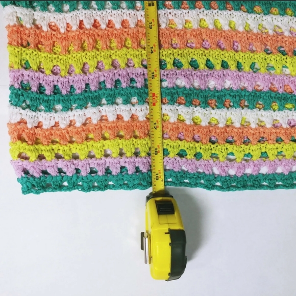 Adyson Parker Boho Crochet Knit Stripe Top - Picture 6 of 9